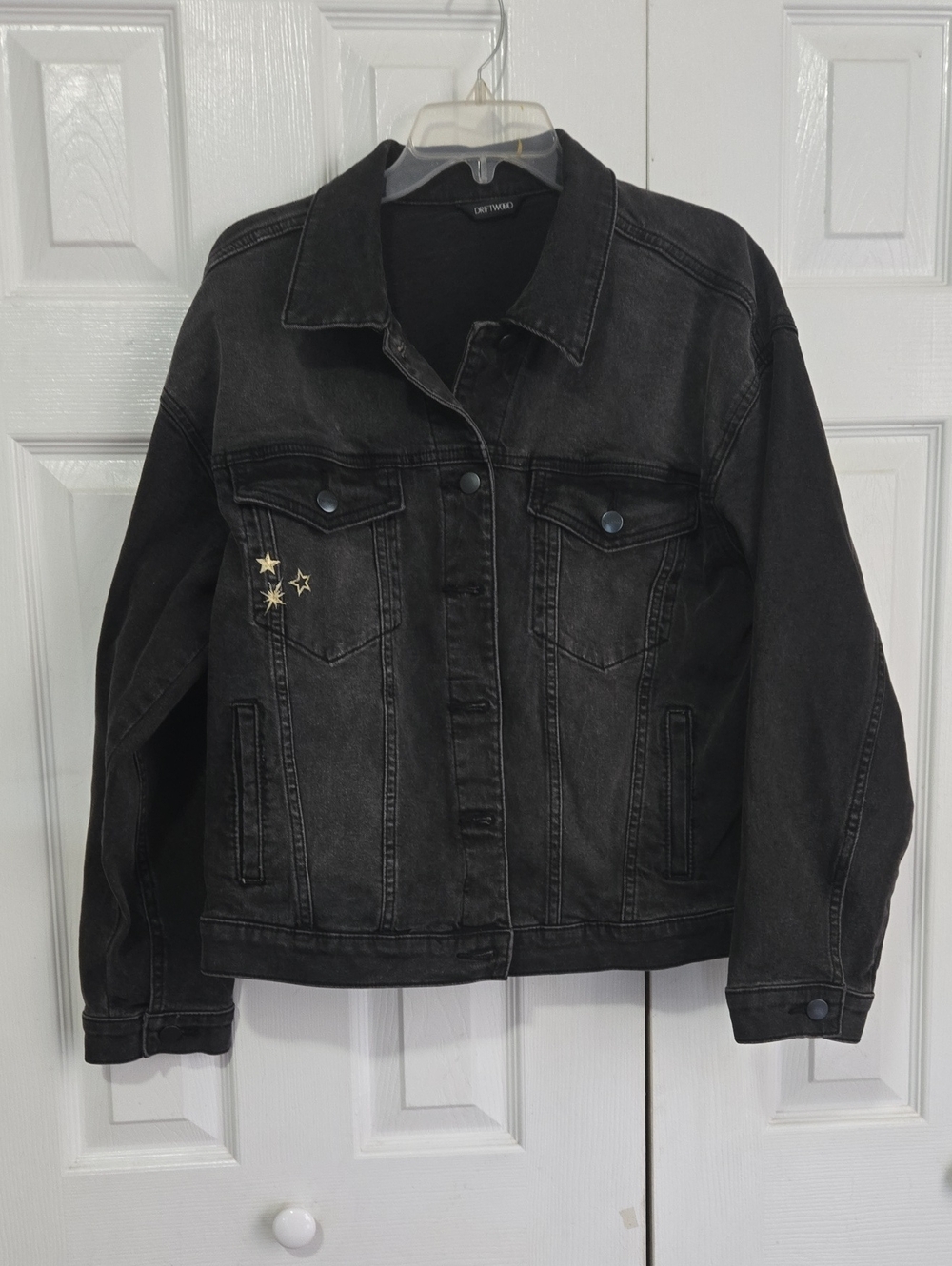Free People DRIFTWOOD Star Studded Denim Jacket XL